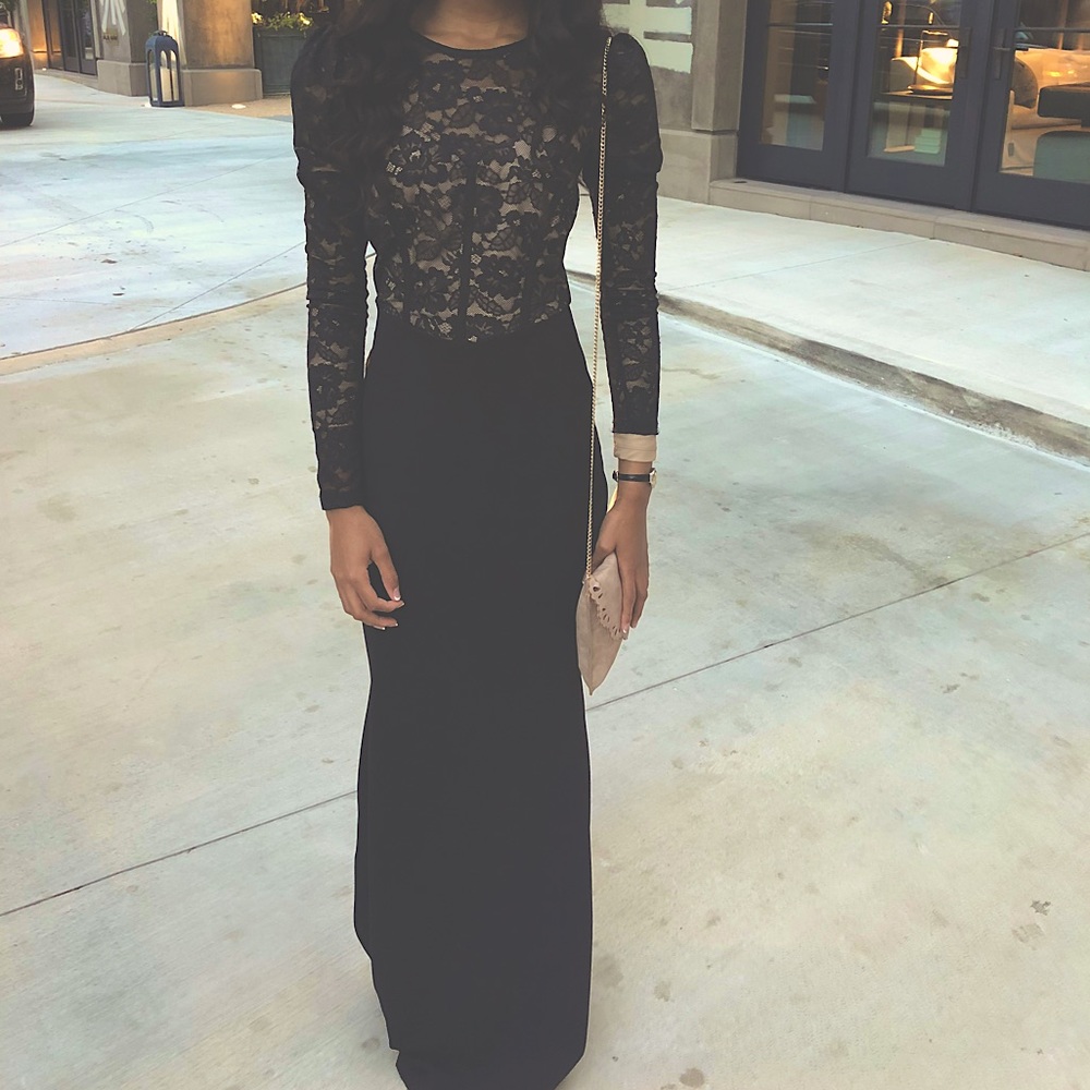 Black Lace Formal Dress